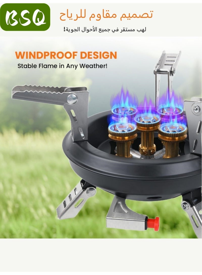 BSQ Portable Camping Stove | Backpack Stove | Portable Camping Stove | 16,000W Foldable Windproof Stove | With Carrying Bag - Image 3